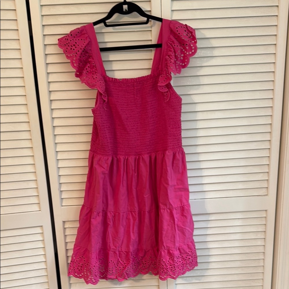 Time and Tru Pink Ruffled Sundress with Square Neck